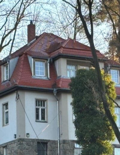 Eindeckung mit Braas Biber kupferrot engobiert