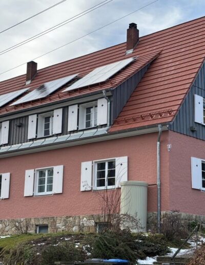 Eindeckung mit Braas Turmalin naturrot